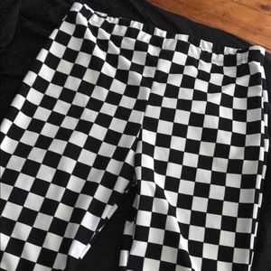 Checkered biker shorts